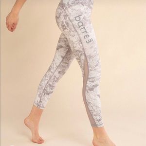 Lululemon x Barre3 White Marble Leggings